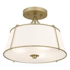 Charleston Park 13 in. 3-Light Brushed Gold Semi-Flush Mount by Home Decorators Collection 18 Charleston Park 13 in. 3-Light Brushed Gold Semi-Flush Mount by Home Decorators Collection -Outlet Home Decorators Collection Store brushed gold home decorators collection flush mount lights dshd19547sf 1f 1000