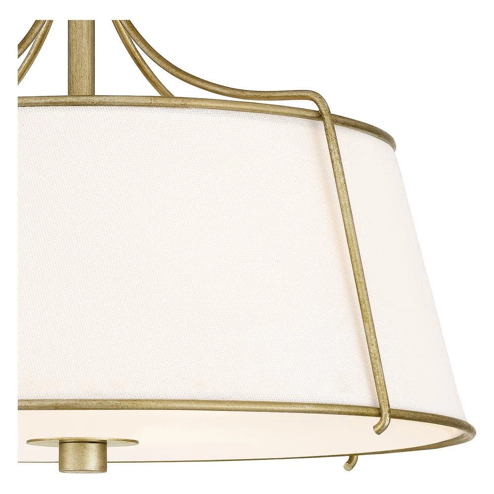 Charleston Park 13 in. 3-Light Brushed Gold Semi-Flush Mount by Home Decorators Collection 11 Charleston Park 13 in. 3-Light Brushed Gold Semi-Flush Mount by Home Decorators Collection - Image 9