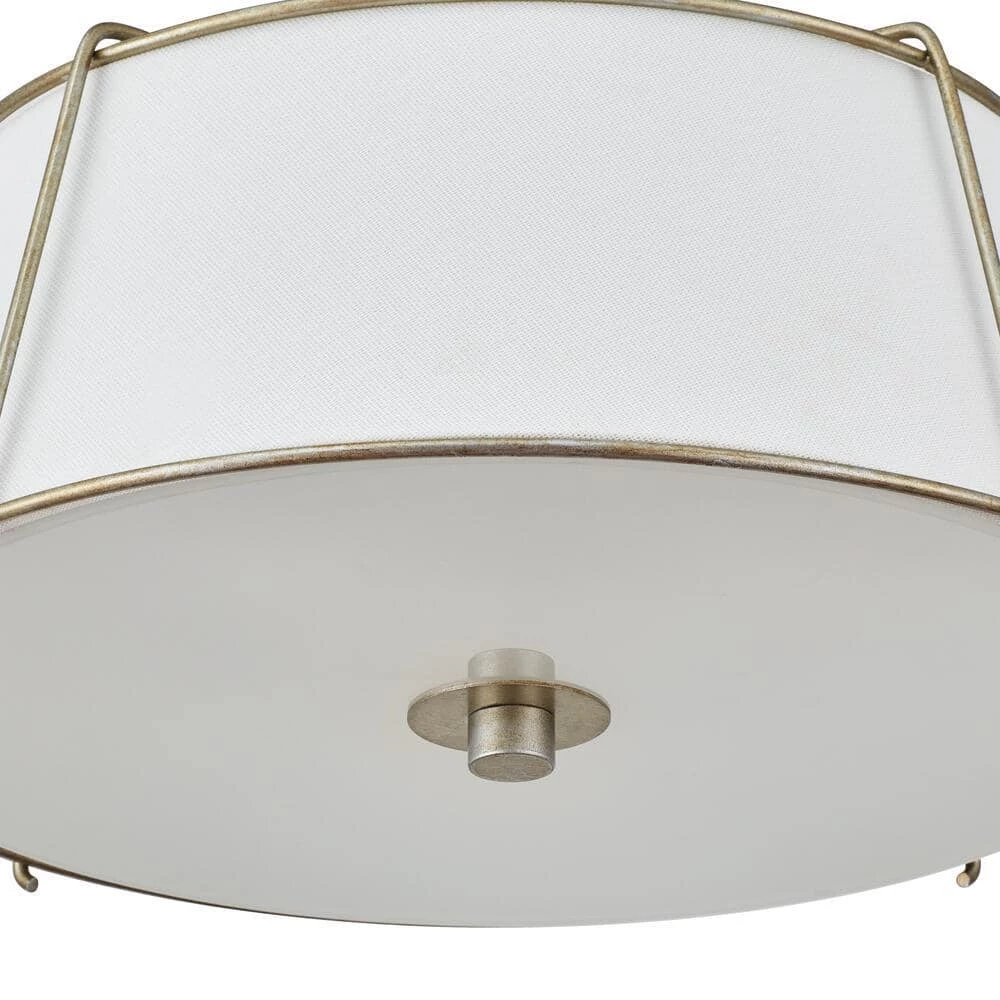 Charleston Park 13 in. 3-Light Brushed Gold Semi-Flush Mount by Home Decorators Collection 4 Charleston Park 13 in. 3-Light Brushed Gold Semi-Flush Mount by Home Decorators Collection - Image 2