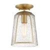 Desmond 7 in. 1-Light Modern Brushed Gold Semi Flush Mount Ceiling Light with Smoke Seeded Glass Shade by Home Decorators Collection -Outlet Home Decorators Collection Store brushed gold home decorators collection flush mount lights hb3698 338 64 1000