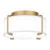 Brookley 13 in. 2-Light Brushed Gold Flush Mount with White Fabric Shade by Home Decorators Collection 1 Brookley 13 in. 2-Light Brushed Gold Flush Mount with White Fabric Shade by Home Decorators Collection -Outlet Home Decorators Collection Store brushed gold home decorators collection flush mount lights hd19546f 64 1000