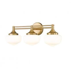 Maybry 22.20 in. 3-Light Brushed Gold Vanity Light by Home Decorators Collection -Outlet Home Decorators Collection Store brushed gold home decorators collection vanity lighting hdli001 4f 1000