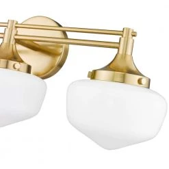 Maybry 22.20 in. 3-Light Brushed Gold Vanity Light by Home Decorators Collection -Outlet Home Decorators Collection Store brushed gold home decorators collection vanity lighting hdli001 fa 1000