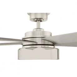 Cherwell 52 in. LED Brushed Nickel Ceiling Fan with Light by Home Decorators Collection -Outlet Home Decorators Collection Store brushed nickel and polished nickel home decorators collection ceiling fans with lights am658 bn pn 77 1000