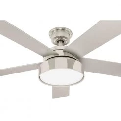 Cherwell 52 in. LED Brushed Nickel Ceiling Fan with Light by Home Decorators Collection -Outlet Home Decorators Collection Store brushed nickel and polished nickel home decorators collection ceiling fans with lights am658 bn pn c3 1000