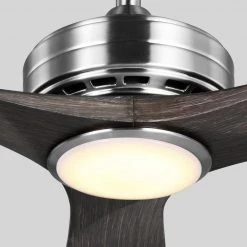 Bayshire 52 in. LED Indoor/Outdoor Brushed Nickel Ceiling Fan with Remote Control and White Color Changing Light Kit by Home Decorators Collection -Outlet Home Decorators Collection Store brushed nickel home decorators collection ceiling fans with lights 102l52bnddw 1d 1000