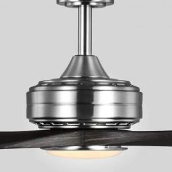 Bayshire 52 in. LED Indoor/Outdoor Brushed Nickel Ceiling Fan with Remote Control and White Color Changing Light Kit by Home Decorators Collection -Outlet Home Decorators Collection Store brushed nickel home decorators collection ceiling fans with lights 102l52bnddw 31 1000