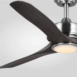 Bayshire 52 in. LED Indoor/Outdoor Brushed Nickel Ceiling Fan with Remote Control and White Color Changing Light Kit by Home Decorators Collection -Outlet Home Decorators Collection Store brushed nickel home decorators collection ceiling fans with lights 102l52bnddw 40 1000