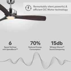 Bayshire 52 in. LED Indoor/Outdoor Brushed Nickel Ceiling Fan with Remote Control and White Color Changing Light Kit by Home Decorators Collection -Outlet Home Decorators Collection Store brushed nickel home decorators collection ceiling fans with lights 102l52bnddw 44 1000