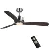 Bayshire 52 in. LED Indoor/Outdoor Brushed Nickel Ceiling Fan with Remote Control and White Color Changing Light Kit by Home Decorators Collection -Outlet Home Decorators Collection Store brushed nickel home decorators collection ceiling fans with lights 102l52bnddw 64 1000