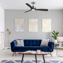 Bayshire 52 in. LED Indoor/Outdoor Brushed Nickel Ceiling Fan with Remote Control and White Color Changing Light Kit by Home Decorators Collection -Outlet Home Decorators Collection Store brushed nickel home decorators collection ceiling fans with lights 102l52bnddw 66 1000