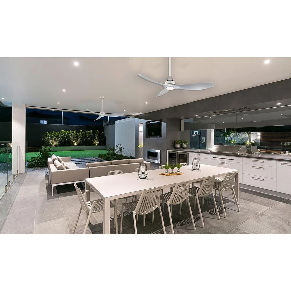 Levanto 52 in. Integrated LED Indoor/Outdoor Brushed Nickel Ceiling Fan with Light Kit by Home Decorators Collection 9 Levanto 52 in. Integrated LED Indoor/Outdoor Brushed Nickel Ceiling Fan with Light Kit by Home Decorators Collection - Image 7