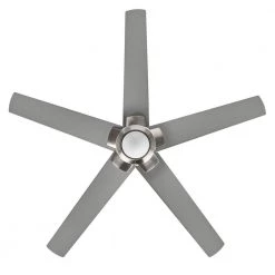 Mickelson 52 in. LED Indoor Brushed Nickel Ceiling Fan with Light by Home Decorators Collection -Outlet Home Decorators Collection Store brushed nickel home decorators collection ceiling fans with lights 34616 40 1000