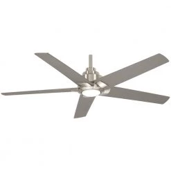 Mickelson 52 in. LED Indoor Brushed Nickel Ceiling Fan with Light by Home Decorators Collection
