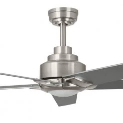 Mickelson 52 in. LED Indoor Brushed Nickel Ceiling Fan with Light by Home Decorators Collection -Outlet Home Decorators Collection Store brushed nickel home decorators collection ceiling fans with lights 34616 66 1000