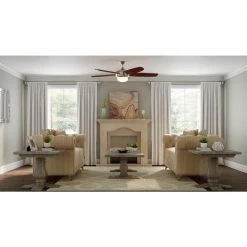Breezemore 56 in. Indoor LED Brushed Nickel Ceiling Fan with Light Kit, Downrod, DC Motor and Remote Control by Home Decorators Collection -Outlet Home Decorators Collection Store brushed nickel home decorators collection ceiling fans with lights 51558 e1 1000