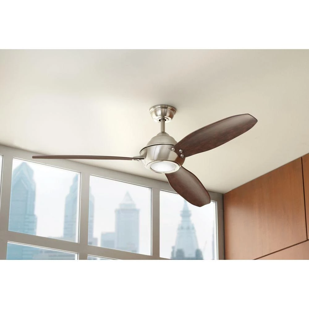 Aero Breeze 60 in. Integrated LED Indoor/Outdoor Brushed Nickel Ceiling Fan with Light Kit and Remote Control by Home Decorators Collection 5 Aero Breeze 60 in. Integrated LED Indoor/Outdoor Brushed Nickel Ceiling Fan with Light Kit and Remote Control by Home Decorators Collection - Image 3