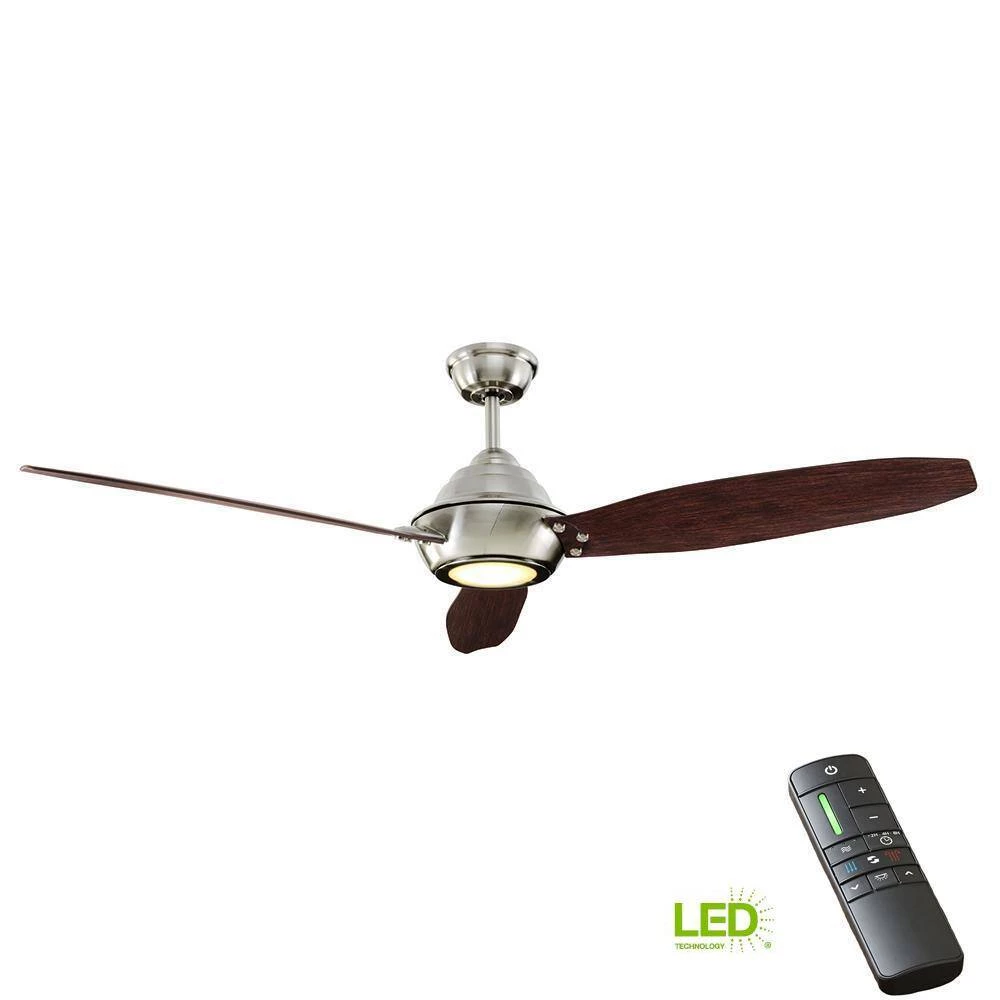 Aero Breeze 60 in. Integrated LED Indoor/Outdoor Brushed Nickel Ceiling Fan with Light Kit and Remote Control by Home Decorators Collection 14 Aero Breeze 60 in. Integrated LED Indoor/Outdoor Brushed Nickel Ceiling Fan with Light Kit and Remote Control by Home Decorators Collection - Image 12