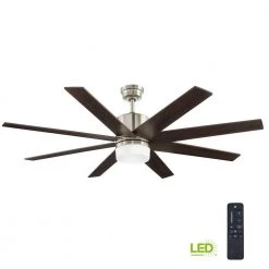 60 in. Indoor Zolman Pike Integrated LED DC Brushed Nickel Ceiling Fan with Light Kit and Remote Control by Home Decorators Collection 24 60 in. Indoor Zolman Pike Integrated LED DC Brushed Nickel Ceiling Fan with Light Kit and Remote Control by Home Decorators Collection -Outlet Home Decorators Collection Store brushed nickel home decorators collection ceiling fans with lights 51708 1f 1000