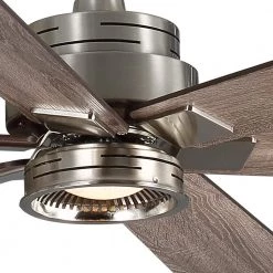 Statewood 70 in. Indoor LED Brushed Nickel Ceiling Fan with Light Kit, Downrod, Remote Control and 6 Reversible Blades by Home Decorators Collection -Outlet Home Decorators Collection Store brushed nickel home decorators collection ceiling fans with lights 51770 c3 1000
