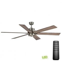Statewood 70 in. Indoor LED Brushed Nickel Ceiling Fan with Light Kit, Downrod, Remote Control and 6 Reversible Blades by Home Decorators Collection -Outlet Home Decorators Collection Store brushed nickel home decorators collection ceiling fans with lights 51770 d4 1000
