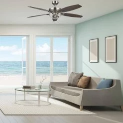 Connor 54 in. LED Brushed Nickel Dual-Mount Ceiling Fan with Light Kit and Remote Control by Home Decorators Collection -Outlet Home Decorators Collection Store brushed nickel home decorators collection ceiling fans with lights 51847 a0 1000