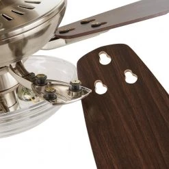 Connor 54 in. LED Brushed Nickel Dual-Mount Ceiling Fan with Light Kit and Remote Control by Home Decorators Collection -Outlet Home Decorators Collection Store brushed nickel home decorators collection ceiling fans with lights 51847 fa 1000