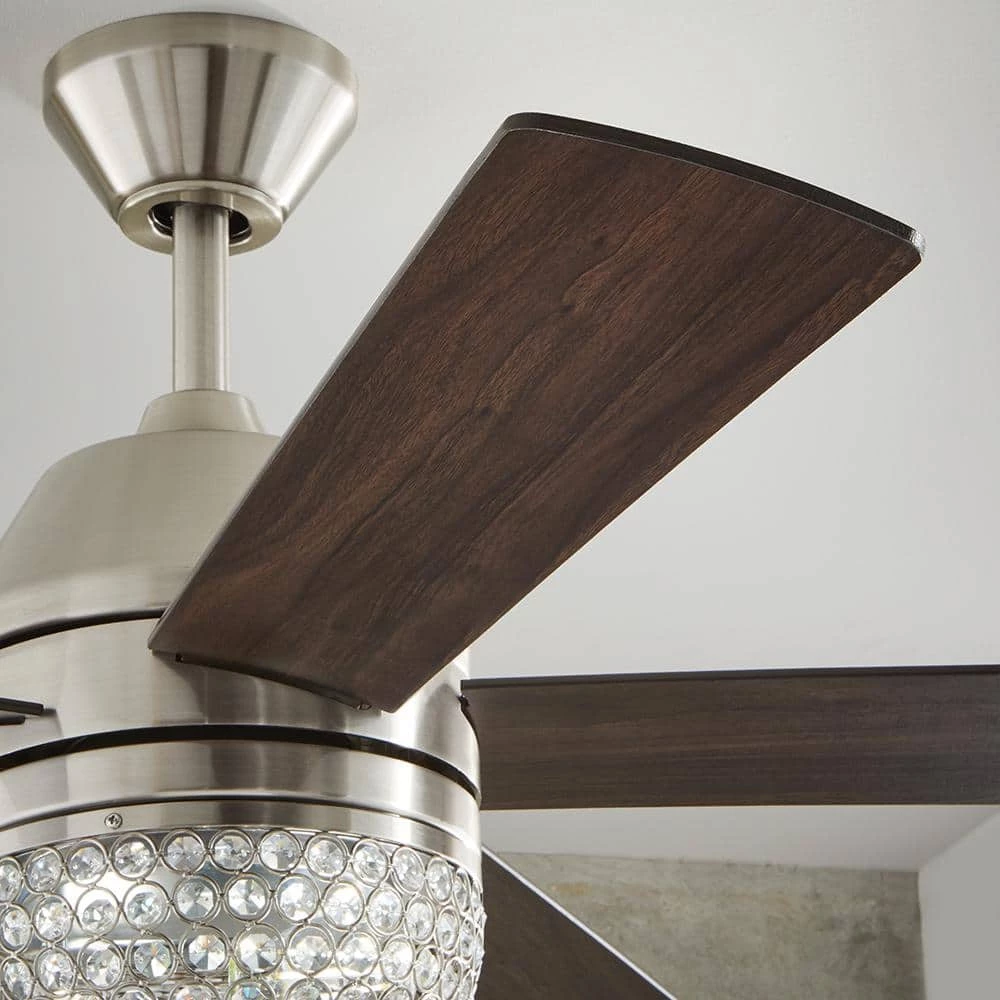 Vendome 52 in. LED Brushed Nickel Ceiling Fan with Light and Remote Control by Home Decorators Collection 7 Vendome 52 in. LED Brushed Nickel Ceiling Fan with Light and Remote Control by Home Decorators Collection - Image 5