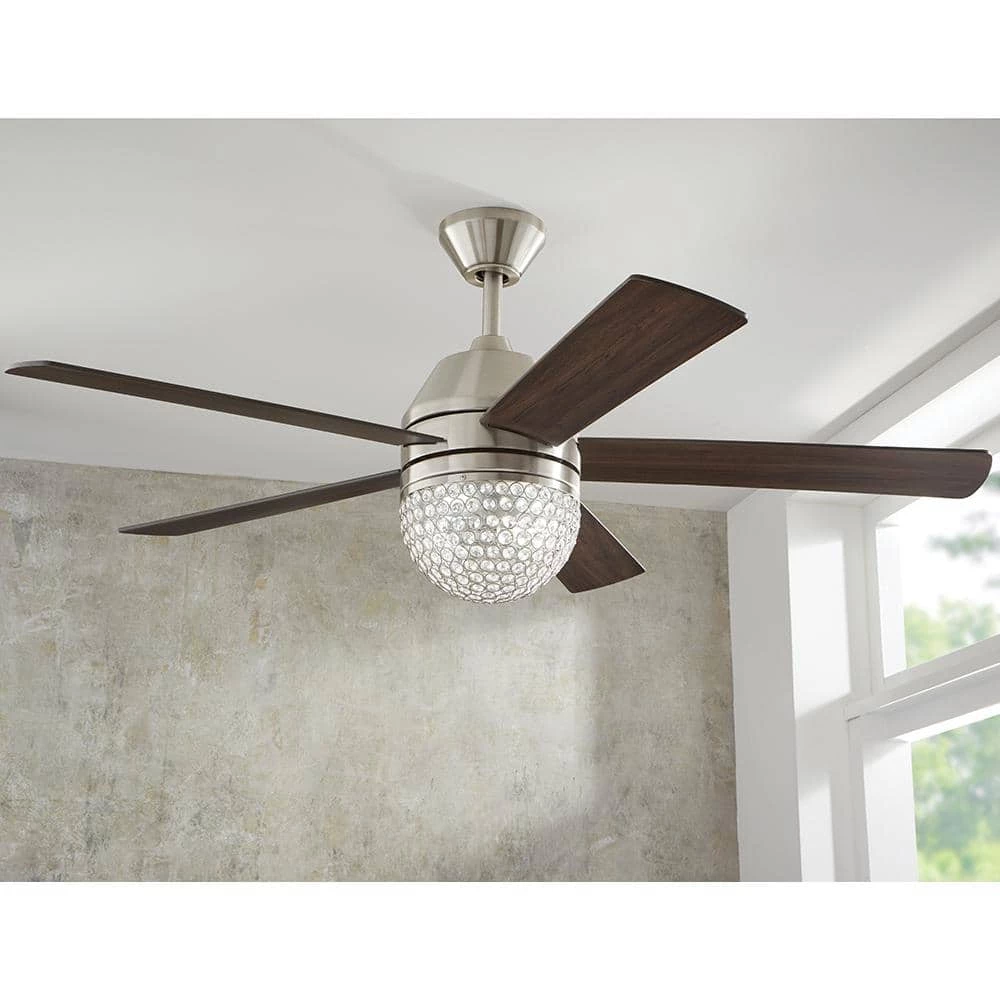 Vendome 52 in. LED Brushed Nickel Ceiling Fan with Light and Remote Control by Home Decorators Collection 9 Vendome 52 in. LED Brushed Nickel Ceiling Fan with Light and Remote Control by Home Decorators Collection - Image 7
