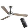 Ester 54 in. White Color Changing Integrated LED Indoor/Outdoor Brushed Nickel Ceiling Fan with Light Kit and Remote by Home Decorators Collection -Outlet Home Decorators Collection Store brushed nickel home decorators collection ceiling fans with lights 52155 64 1000