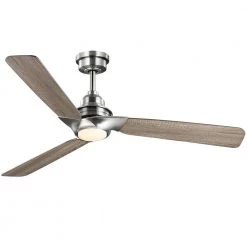 Ester 54 in. White Color Changing Integrated LED Indoor/Outdoor Brushed Nickel Ceiling Fan with Light Kit and Remote by Home Decorators Collection -Outlet Home Decorators Collection Store brushed nickel home decorators collection ceiling fans with lights 52155 76 1000