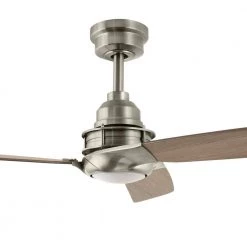 Ester 54 in. White Color Changing Integrated LED Indoor/Outdoor Brushed Nickel Ceiling Fan with Light Kit and Remote by Home Decorators Collection -Outlet Home Decorators Collection Store brushed nickel home decorators collection ceiling fans with lights 52155 77 1000