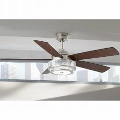 Caldwell 52 in. Indoor Integrated LED Brushed Nickel Dry Rated Ceiling Fan with Light Kit and Remote Control by Home Decorators Collection 14 Caldwell 52 in. Indoor Integrated LED Brushed Nickel Dry Rated Ceiling Fan with Light Kit and Remote Control by Home Decorators Collection -Outlet Home Decorators Collection Store brushed nickel home decorators collection ceiling fans with lights 52384 1d 1000