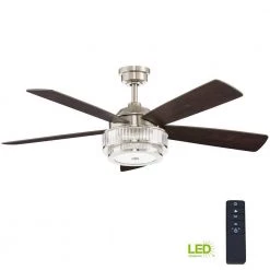 Caldwell 52 in. Indoor Integrated LED Brushed Nickel Dry Rated Ceiling Fan with Light Kit and Remote Control by Home Decorators Collection 15 Caldwell 52 in. Indoor Integrated LED Brushed Nickel Dry Rated Ceiling Fan with Light Kit and Remote Control by Home Decorators Collection -Outlet Home Decorators Collection Store brushed nickel home decorators collection ceiling fans with lights 52384 66 1000