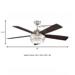 Caldwell 52 in. Indoor Integrated LED Brushed Nickel Dry Rated Ceiling Fan with Light Kit and Remote Control by Home Decorators Collection 13 Caldwell 52 in. Indoor Integrated LED Brushed Nickel Dry Rated Ceiling Fan with Light Kit and Remote Control by Home Decorators Collection -Outlet Home Decorators Collection Store brushed nickel home decorators collection ceiling fans with lights 52384 a0 1000