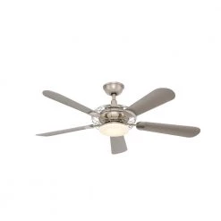 Vercelli 52 in. Integrated LED Indoor Brushed Nickel Ceiling Fan with Light Kit and Remote Control by Home Decorators Collection -Outlet Home Decorators Collection Store brushed nickel home decorators collection ceiling fans with lights 54078 1f 1000