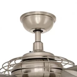 Vercelli 52 in. Integrated LED Indoor Brushed Nickel Ceiling Fan with Light Kit and Remote Control by Home Decorators Collection -Outlet Home Decorators Collection Store brushed nickel home decorators collection ceiling fans with lights 54078 4f 1000