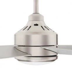 Mercer 56 in. Integrated LED Brushed Nickel Ceiling Fan with Light Kit and Remote Control by Home Decorators Collection -Outlet Home Decorators Collection Store brushed nickel home decorators collection ceiling fans with lights 54625 1d 1000