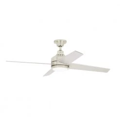 Mercer 52 in. LED Indoor Brushed Nickel Ceiling Fan with Light Kit and Remote Control by Home Decorators Collection -Outlet Home Decorators Collection Store brushed nickel home decorators collection ceiling fans with lights 54725 1d 1000