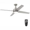 Mercer 52 in. LED Indoor Brushed Nickel Ceiling Fan with Light Kit and Remote Control by Home Decorators Collection -Outlet Home Decorators Collection Store brushed nickel home decorators collection ceiling fans with lights 54725 64 1000