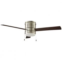Gamali 52 in. LED Indoor Brushed Nickel Ceiling Fan with Light Kit by Home Decorators Collection