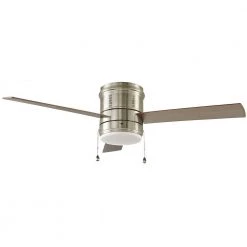 Gamali 52 in. LED Indoor Brushed Nickel Ceiling Fan with Light Kit by Home Decorators Collection -Outlet Home Decorators Collection Store brushed nickel home decorators collection ceiling fans with lights 56000 77 1000