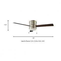 Gamali 52 in. LED Indoor Brushed Nickel Ceiling Fan with Light Kit by Home Decorators Collection -Outlet Home Decorators Collection Store brushed nickel home decorators collection ceiling fans with lights 56000 a0 1000