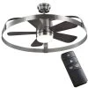 Harrington 36 in. White Color Changing Integrated LED Brushed Nickel Ceiling Fan with Light Kit and Remote Control by Home Decorators Collection