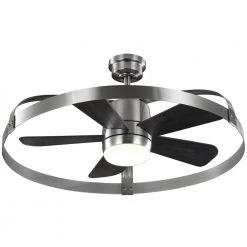 Harrington 36 in. White Color Changing Integrated LED Brushed Nickel Ceiling Fan with Light Kit and Remote Control by Home Decorators Collection -Outlet Home Decorators Collection Store brushed nickel home decorators collection ceiling fans with lights 59236 c3 1000