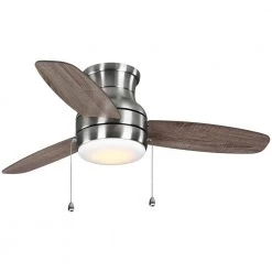 Ashby Park 44 in. White Color Changing Integrated LED Brushed Nickel Ceiling Fan with Light Kit and 3 Reversible Blades by Home Decorators Collection