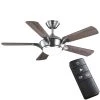 Chelton 46 in. White Color Changing Integrated LED Brushed Nickel Ceiling Fan with Light Kit and Remote Control by Home Decorators Collection -Outlet Home Decorators Collection Store brushed nickel home decorators collection ceiling fans with lights 59246 64 1000