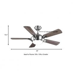 Chelton 46 in. White Color Changing Integrated LED Brushed Nickel Ceiling Fan with Light Kit and Remote Control by Home Decorators Collection -Outlet Home Decorators Collection Store brushed nickel home decorators collection ceiling fans with lights 59246 a0 1000