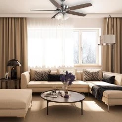 62 in. Bailey's Bluff Brushed Nickel LED Ceiling Fan with Light Kit by Home Decorators Collection -Outlet Home Decorators Collection Store brushed nickel home decorators collection ceiling fans with lights 59562 31 1000