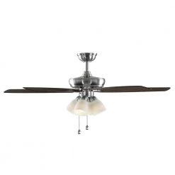 62 in. Bailey's Bluff Brushed Nickel LED Ceiling Fan with Light Kit by Home Decorators Collection -Outlet Home Decorators Collection Store brushed nickel home decorators collection ceiling fans with lights 59562 fa 1000